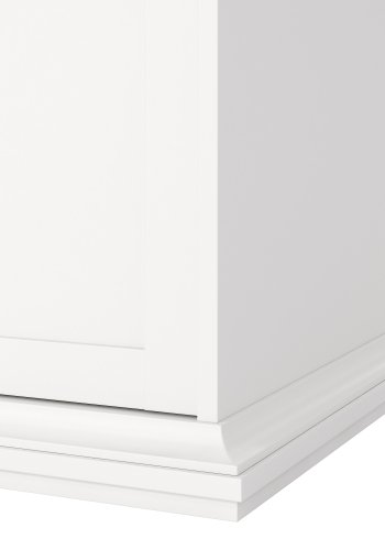 TVILUM Paris garderobeskab - hvidt tr� og laminat, 4 l�ger og 2 skuffer