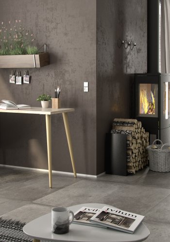 TVILUM Delta sk&auml;nk - vit/natur ek, med 2 d&ouml;rrar och 1 l�da