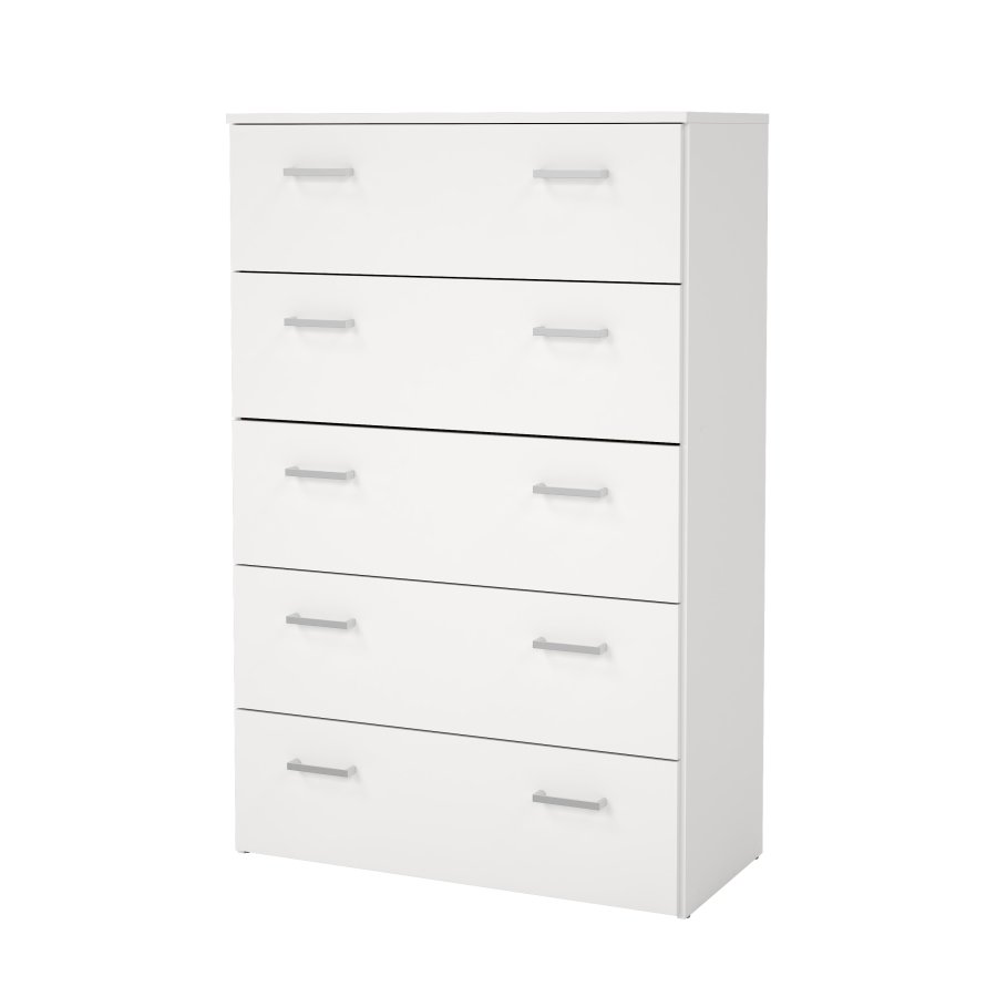 TVILUM space kommode - hvidt tr�, med 5 skuffer