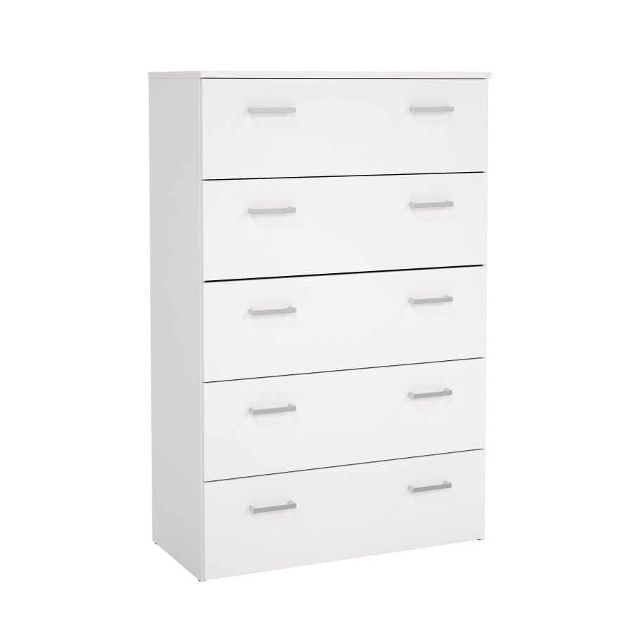 TVILUM space kommode - hvidt tr�, med 5 skuffer