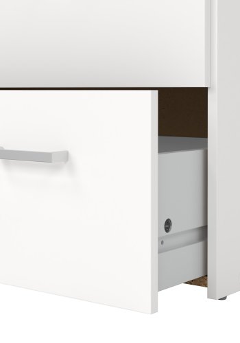 TVILUM space kommode - hvidt tr�, med 5 skuffer