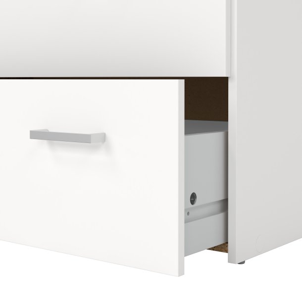 Space kommode - hvidt tr�, m. 5 skuffer 