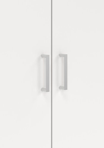 TVILUM space garderobeskab - rektangul�rt, hvidt tr�, 3 l�ger og 3 skuffer