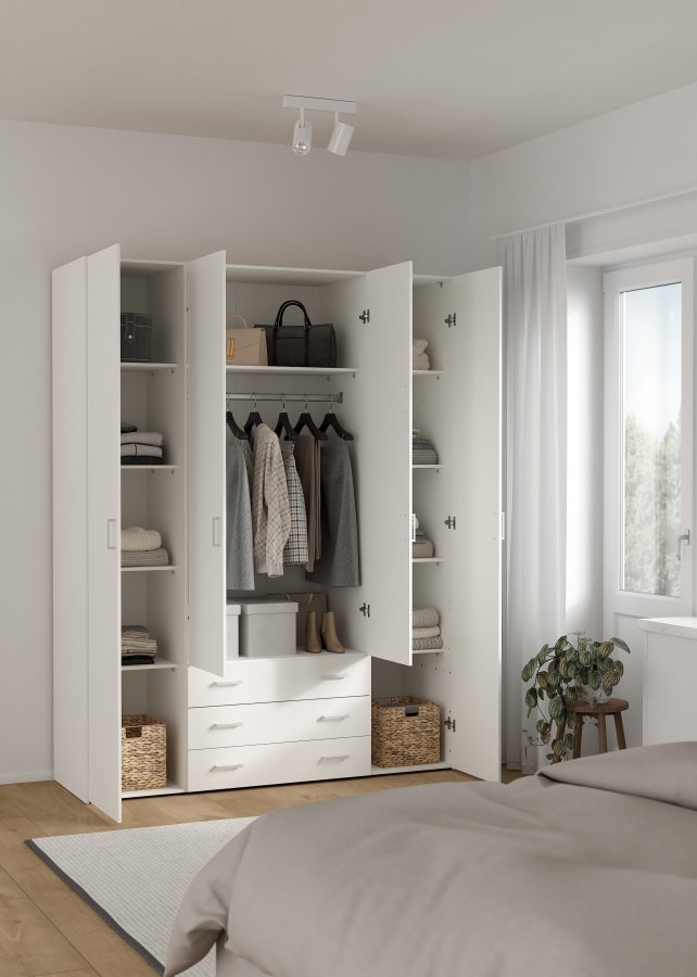 TVILUM Space garderobeskab - 4 l�ger 3 skuffer