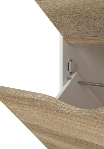 TVILUM delta schuhschrank - wei�/eichenstruktur laminat, mit 3 schubladen