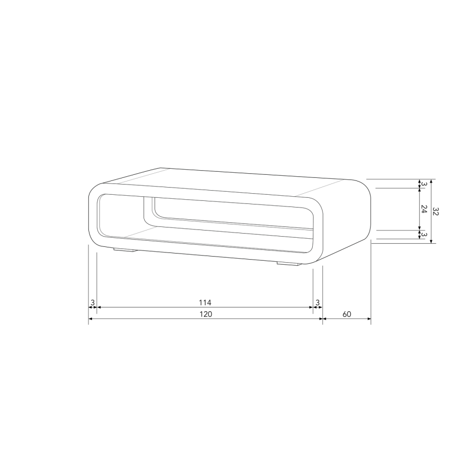 WOOOD Kin sidebord akasietre naturlig