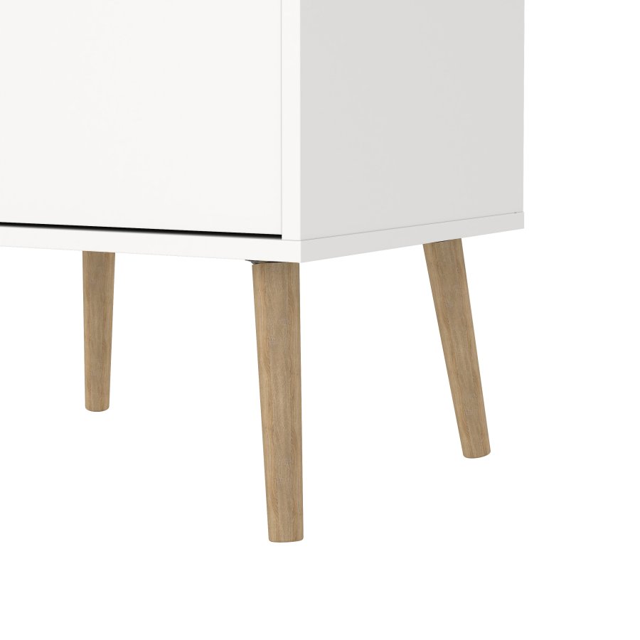 TVILUM delta regal - wei&szlig;/eichenstruktur, mit 2 schubladen und 1 t&uuml;r