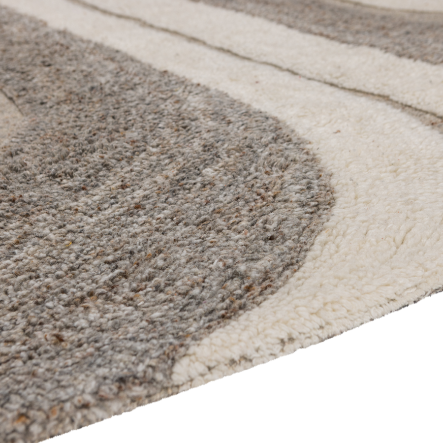 WOOOD Moro Matta Ull/Bomull Gr�vit 170X240 Cm