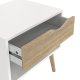 TVILUM Delta s&auml;ngbord - vit/egstruktur, med 1 l�da
