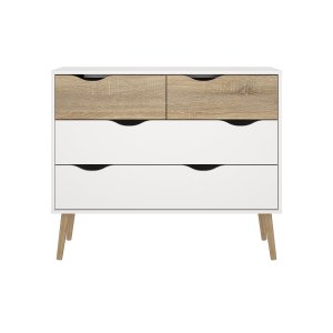 TVILUM delta byr� - vit/ekstruktur, med 4 l�dor