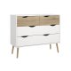 TVILUM Delta kommode - hvid egetr�struktur, med 4 skuffer
