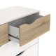 TVILUM Delta kommode - hvid egetr�struktur, med 4 skuffer