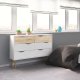 TVILUM Delta kommode - hvid egetr�struktur, med 4 skuffer