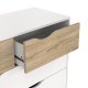 TVILUM delta kommode - hvid, 5 skuffer