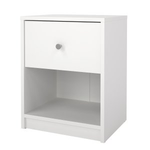 TVILUM May s&auml;ngbord - vitt tr&auml;, med 1 l�da och 1 fack