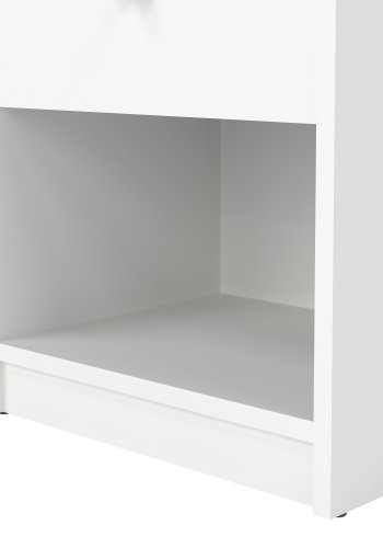 TVILUM may nachttisch - wei�es kompositholz, quadratisch, mit 1 schublade und 1 fach
