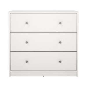 TVILUM May byr� - vit laminat, med 3 l�dor