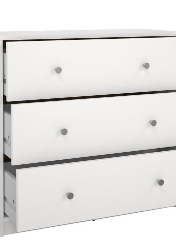 TVILUM May kommode - hvid tr�, m. 3 skuffer