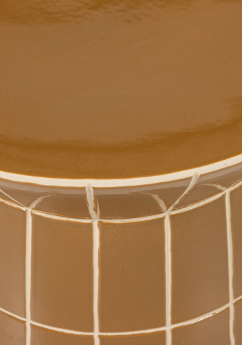 WOOOD Plus dekorativt sidebord 38x30 cm keramikk honninggul