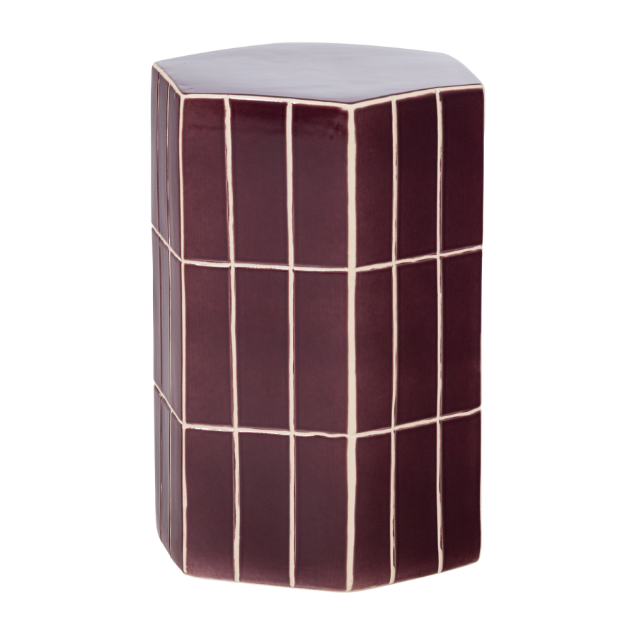 WOOOD Plus dekorativt sidebord 42x30x26 cm keramikk lilla