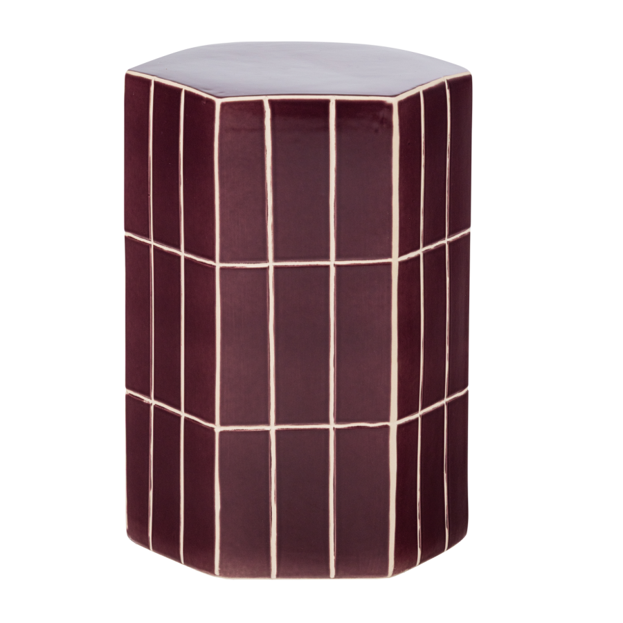 WOOOD Plus dekorativt sidebord 42x30x26 cm keramikk lilla