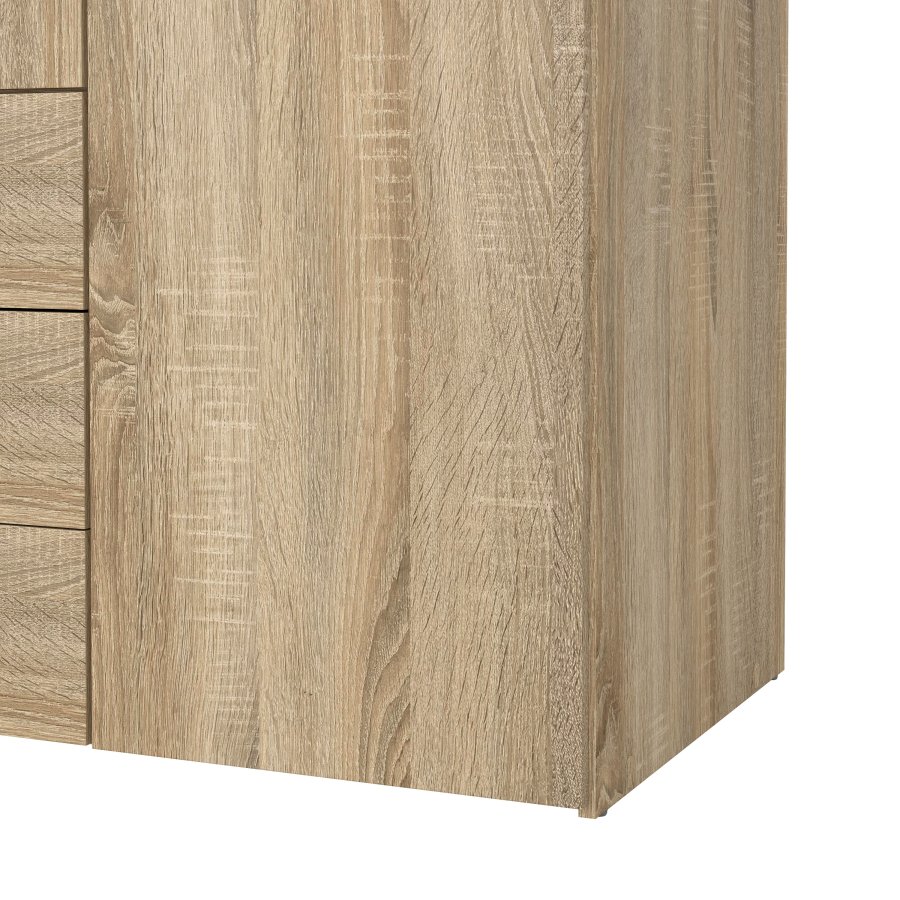 TVILUM space garderobeskab - egestruktur, med 4 l�ger og 3 skuffer