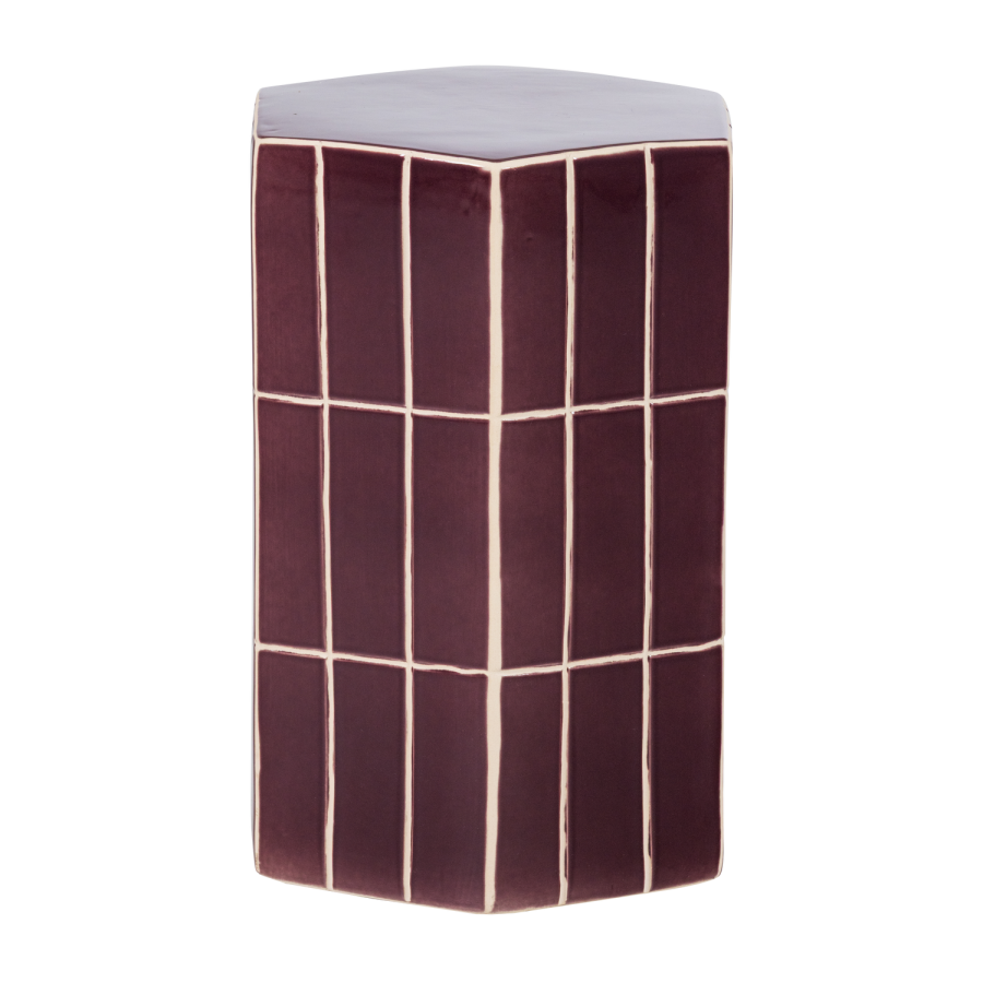 WOOOD Plus dekorativt sidebord 42x30x26 cm keramikk lilla