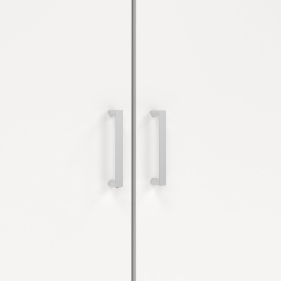 TVILUM Space garderobeskab - hvidt tr� (komposittr�), laminatoverflade, 2 l�ger og 3 skuffer