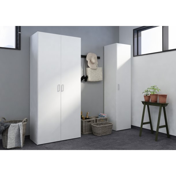 Space garderobeskab - hvid tr�, m. 2 l�ger og 3 skuffer
