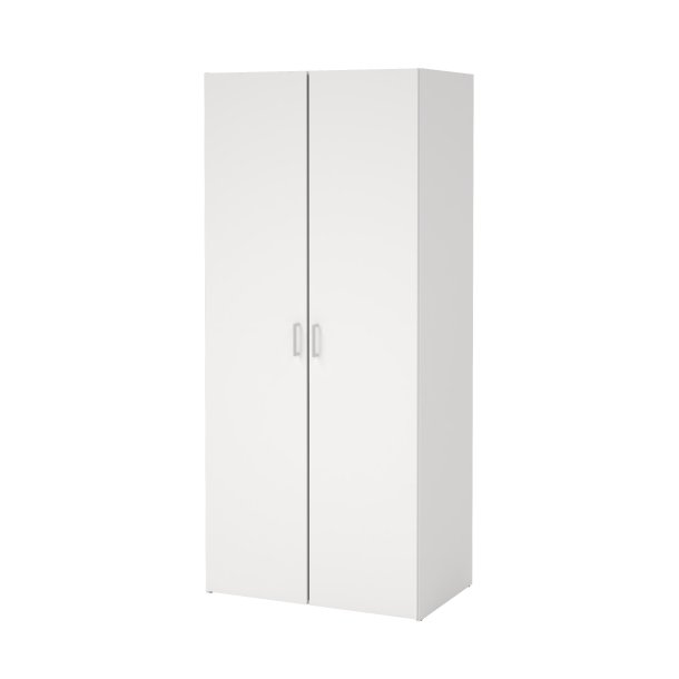 Space garderobeskab - hvid tr�, m. 2 l�ger og 2 hylder
