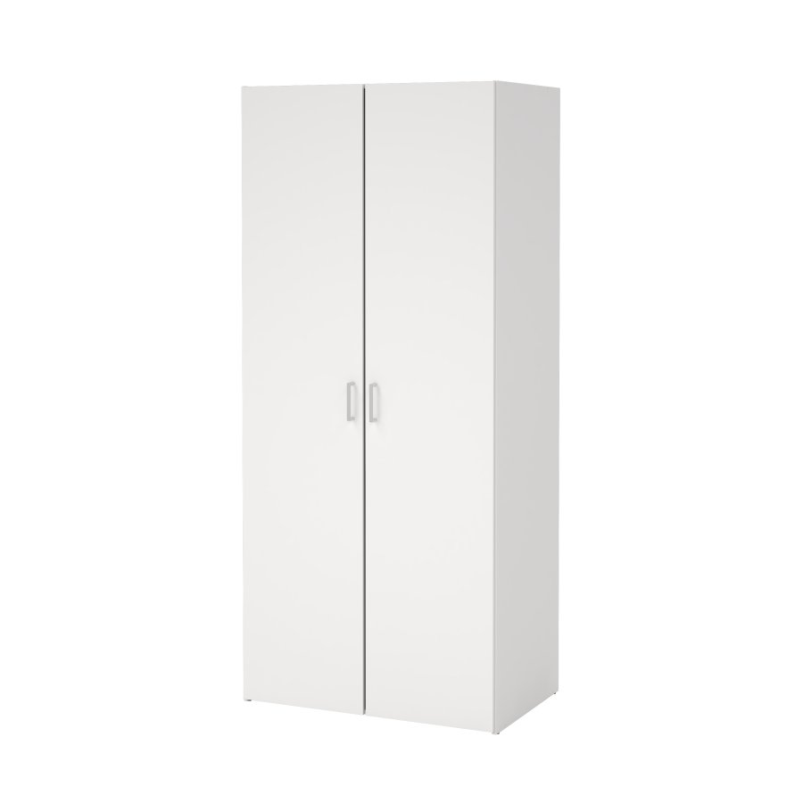 TVILUM space garderobeskab hvidt tr� med to l�ger og to hylder