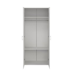 Space garderobeskab - hvid tr�, m. 2 l�ger og 2 hylder