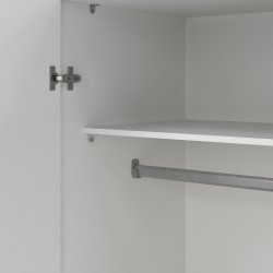 Space garderobeskab - hvid tr�, m. 2 l�ger og 2 hylder