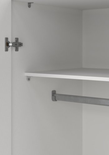 TVILUM space garderobeskab hvidt tr� med to l�ger og to hylder