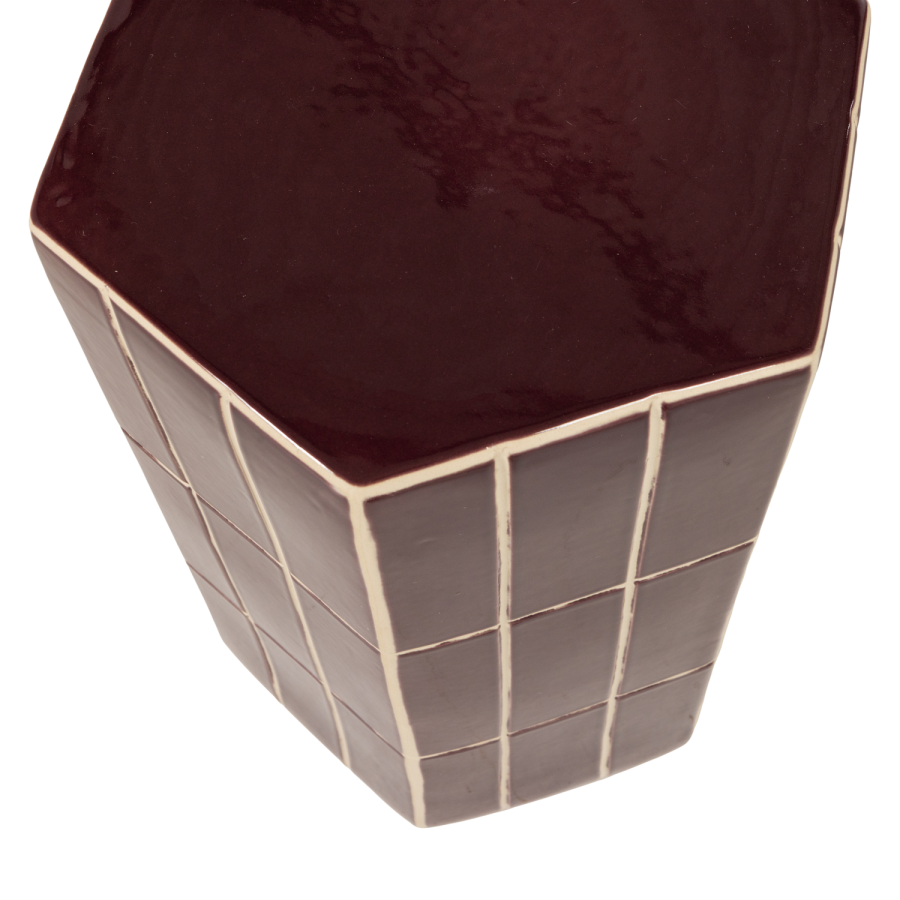 WOOOD Plus dekorativt sidebord 42x30x26 cm keramikk lilla