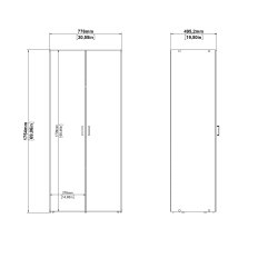 Space garderobeskab - hvid tr�, m. 2 l�ger og 2 hylder