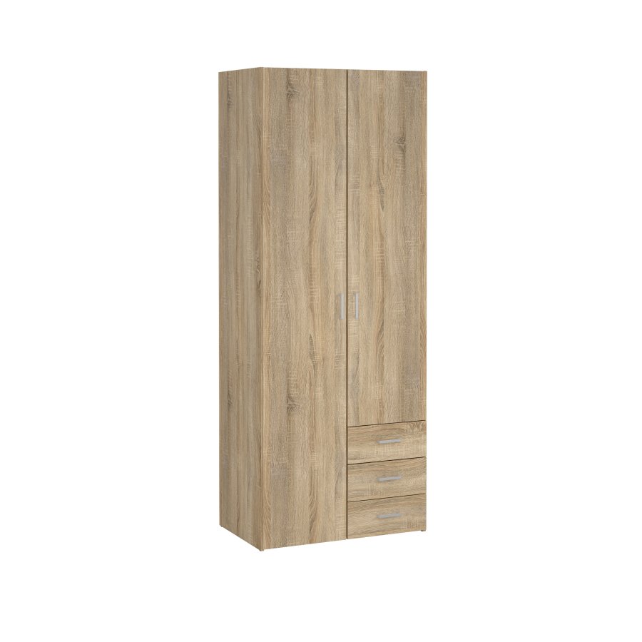 TVILUM Space garderobeskab - egestruktur, 2 l�ger og 3 skuffer