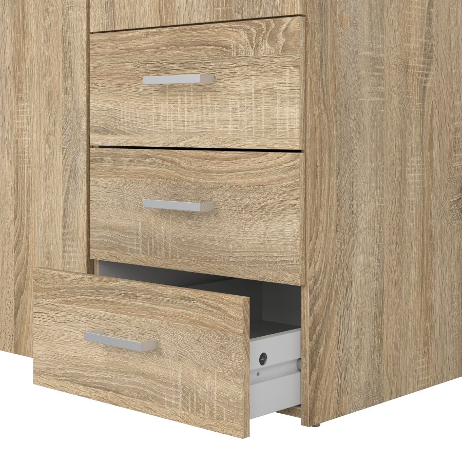 TVILUM Space garderobeskab - egestruktur, 2 l�ger og 3 skuffer