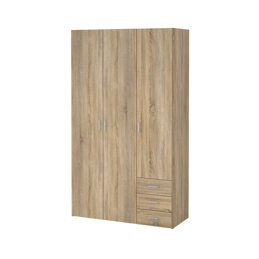 TVILUM space garderobeskab - egestruktur, 3 l�ger og 3 skuffer