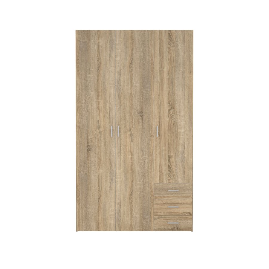 TVILUM space garderobeskab - egestruktur, 3 l�ger og 3 skuffer