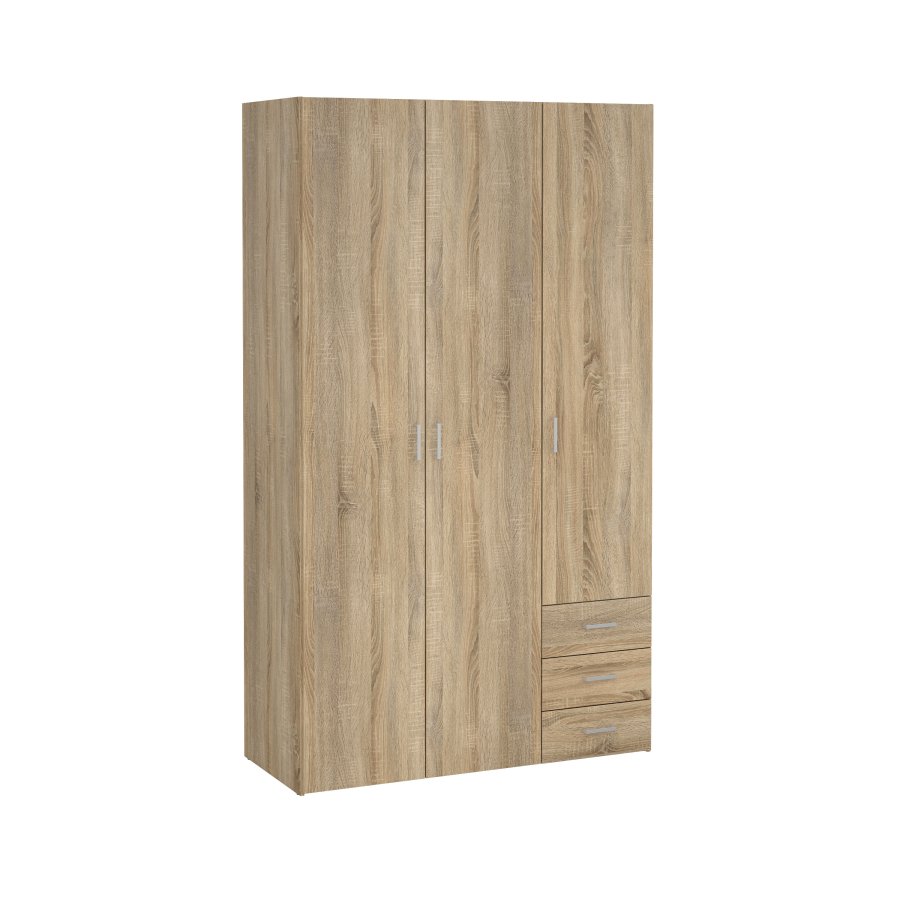 TVILUM space garderobeskab - egestruktur, 3 l�ger og 3 skuffer