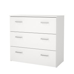 Space kommode - hvid tr�, m. 3 skuffer 