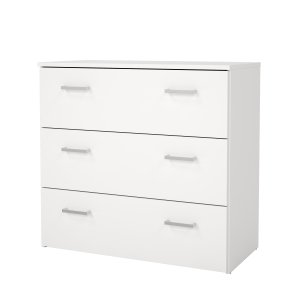 TVILUM Space byr� - vit laminat, med 3 l�dor