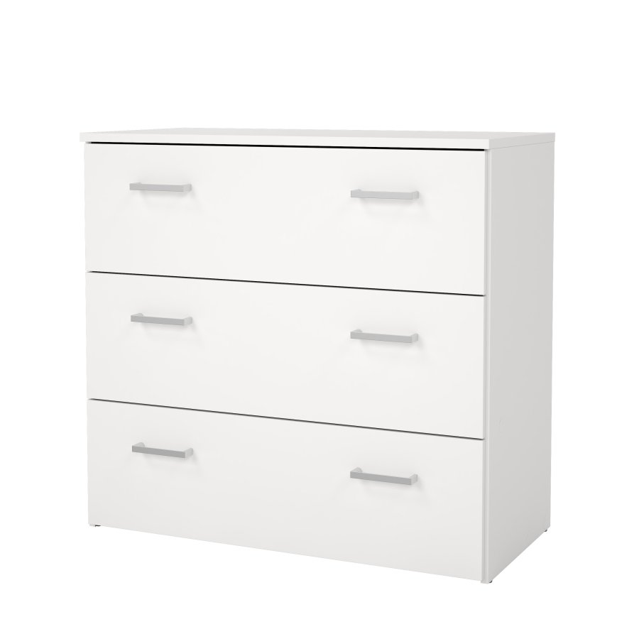 TVILUM Space byr� - vit laminat, med 3 l�dor