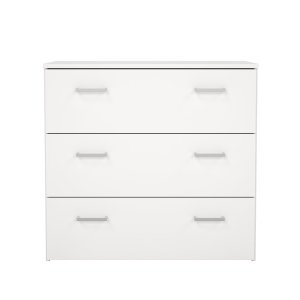 TVILUM Space byr� - vit laminat, med 3 l�dor