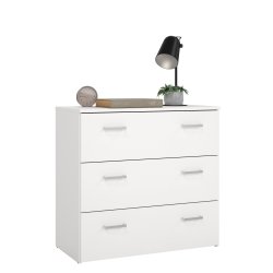 Space kommode - hvid tr�, m. 3 skuffer 