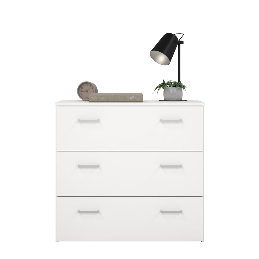 TVILUM Space byr� - vit laminat, med 3 l�dor