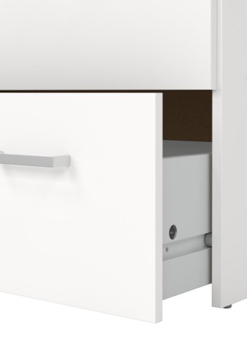 TVILUM Space byr� - vit laminat, med 3 l�dor