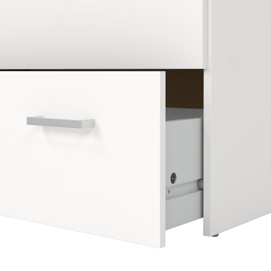 TVILUM Space byr� - vit laminat, med 3 l�dor