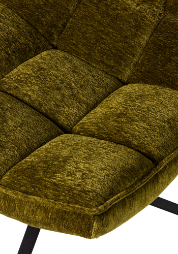 WOOOD Maudi dreibar lenestol Chenille Textured Green